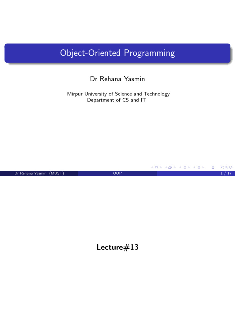 Lecture 13 | PDF | Inheritance (Object Oriented Programming) | Object ...