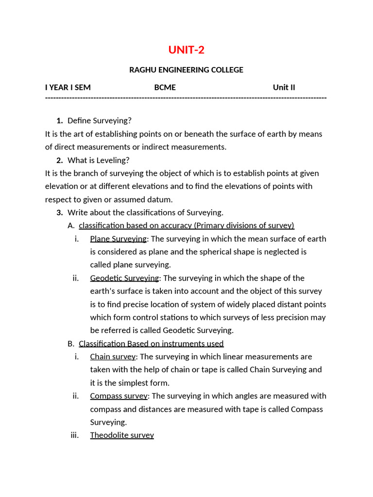 Bcme U2 | PDF | Surveying | Contour Line