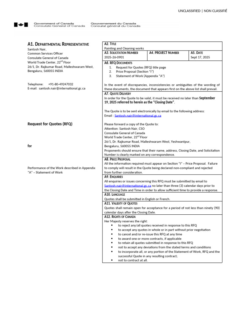 RFQ - Painting Works Filled | PDF | Invoice | Payments