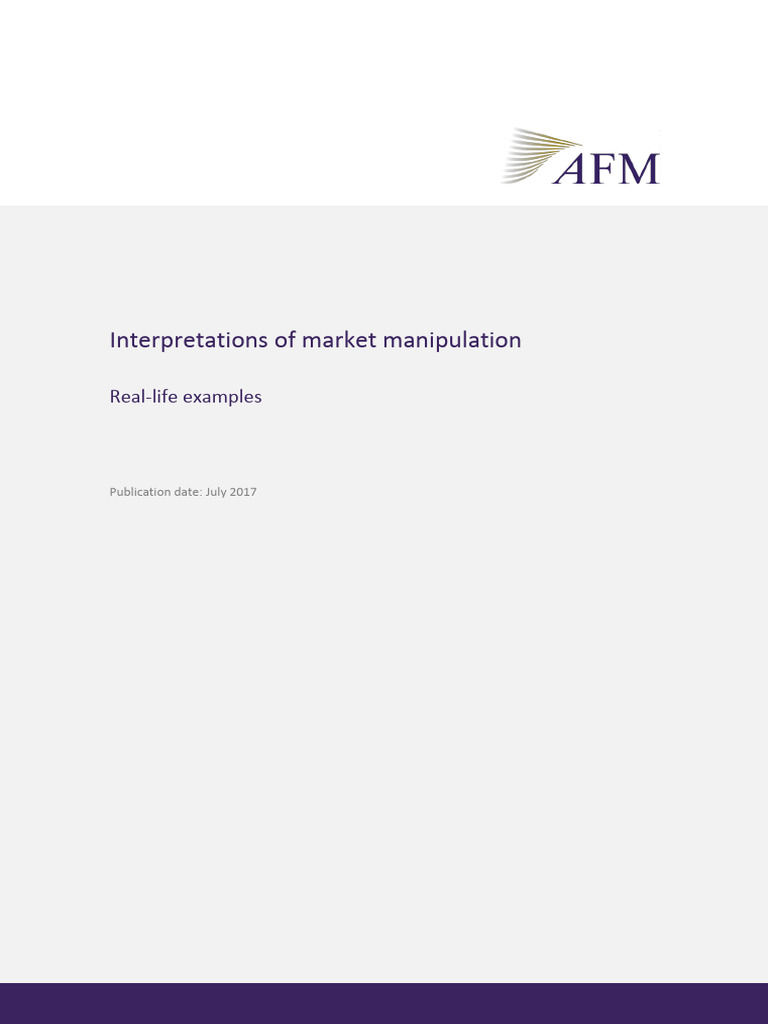 Market Manipulation: AFM Interpretations | PDF | Option (Finance) | Prices