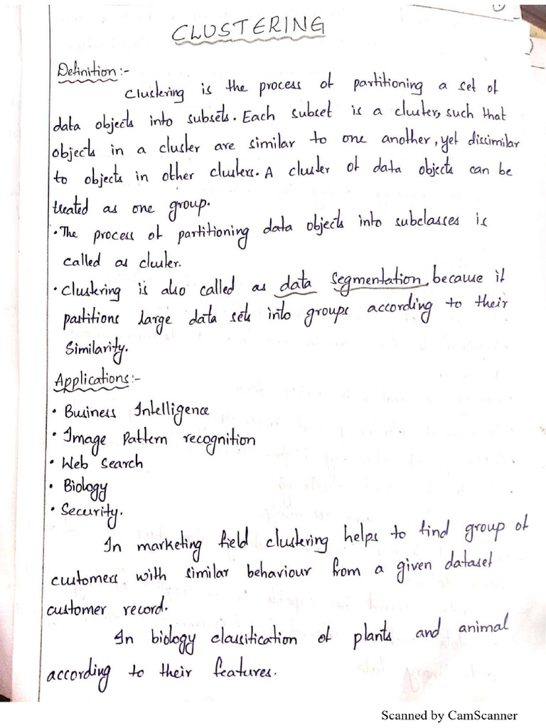 DM UNIT4 - Data Mining Unit-4 Lecture Notes | PDF