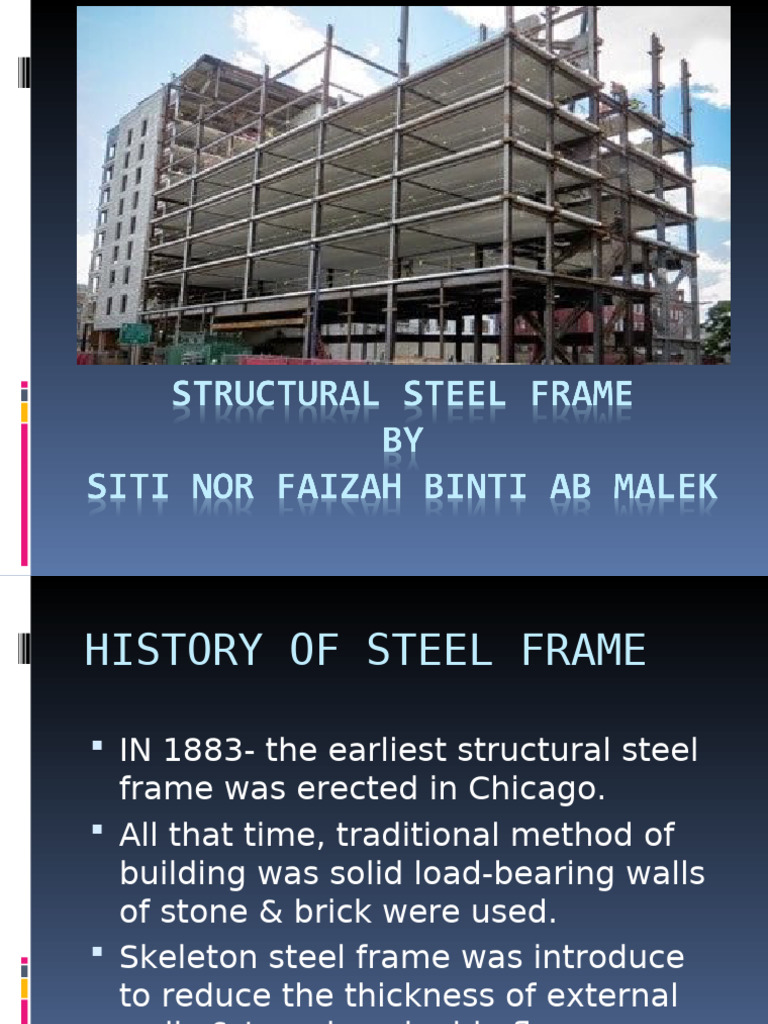 Week 12. Structural Steel Frame | PDF | Framing (Construction) | Crane ...