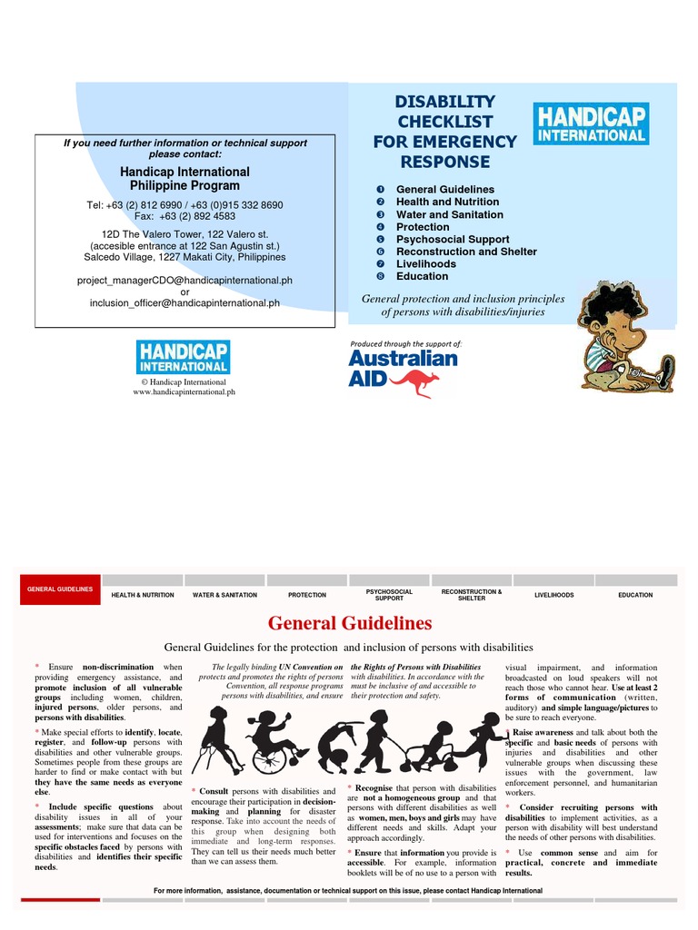 Disability Checklist V.cdo | PDF | Accessibility | Disability