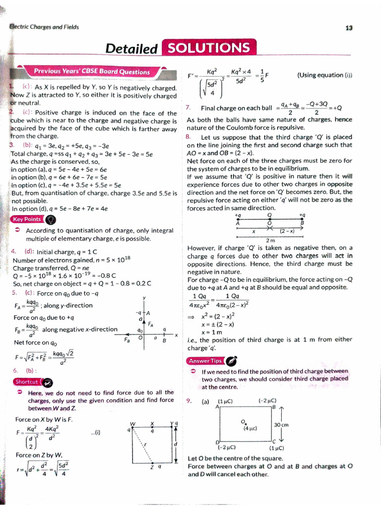 Phy Worsheet Solutions | PDF