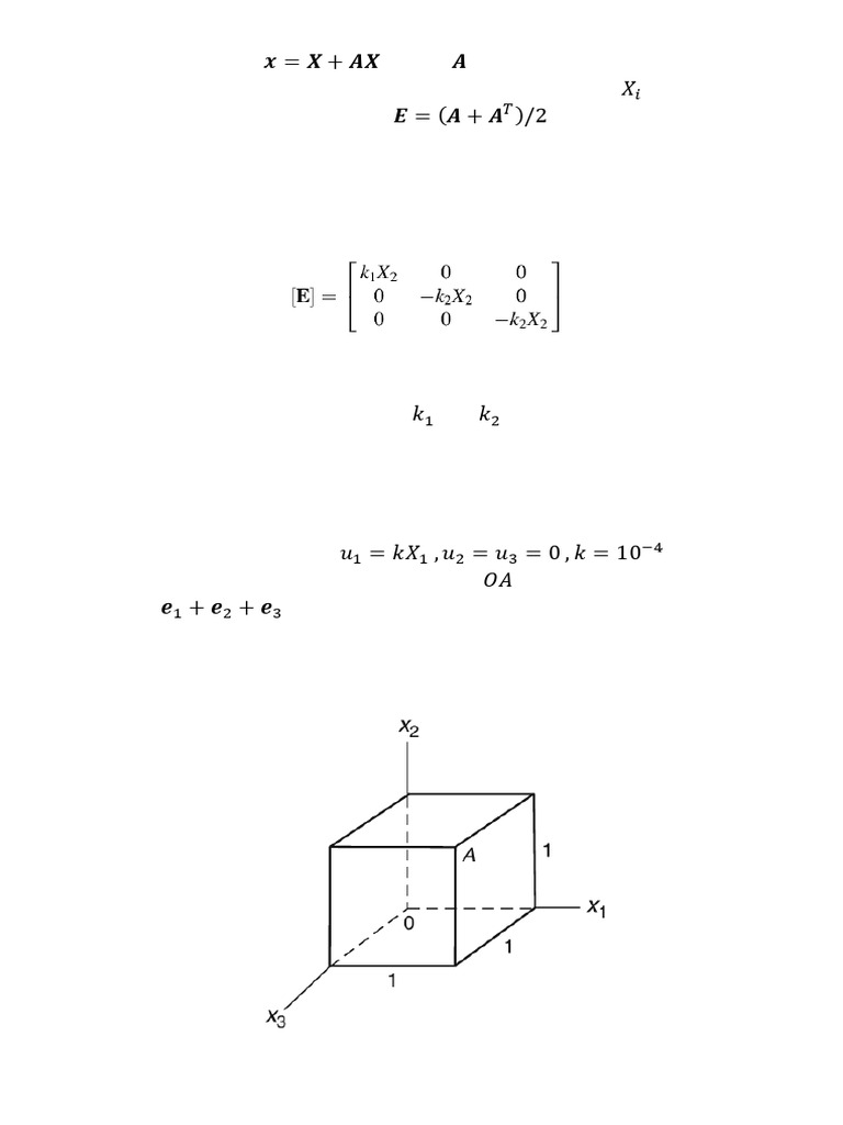 Infinitesimal Strain Tensor Analysis | PDF