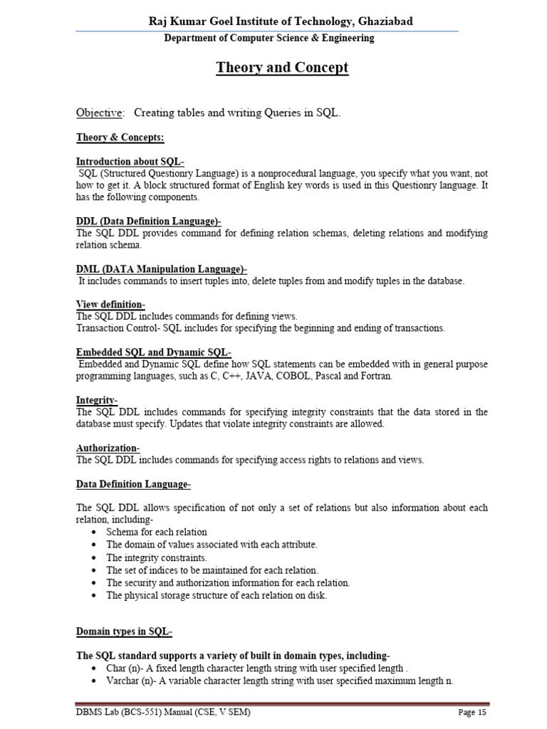 lab work | PDF | Sql | Information Technology Management