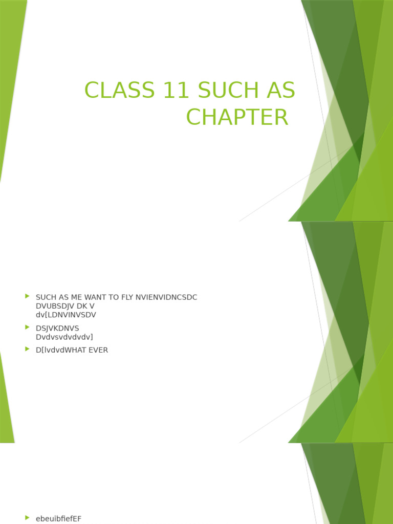 Class 11 Such As Chapter | PDF