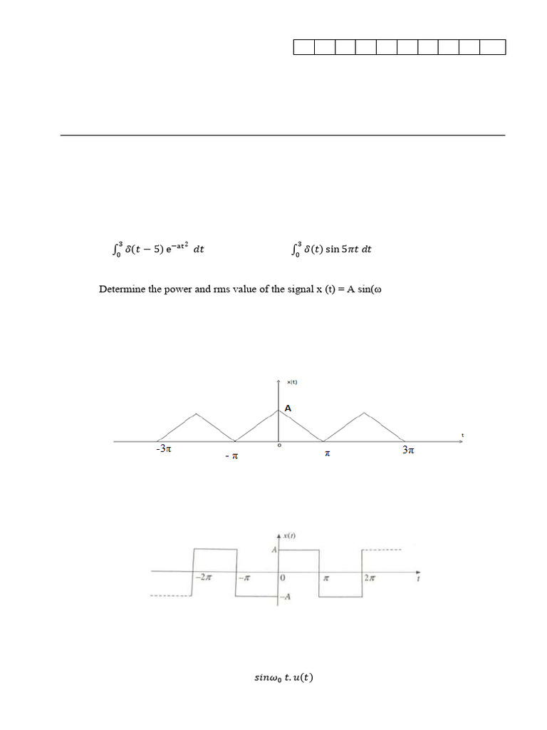 Signals and Systems (4) | PDF | Fourier Series | Mathematical Analysis