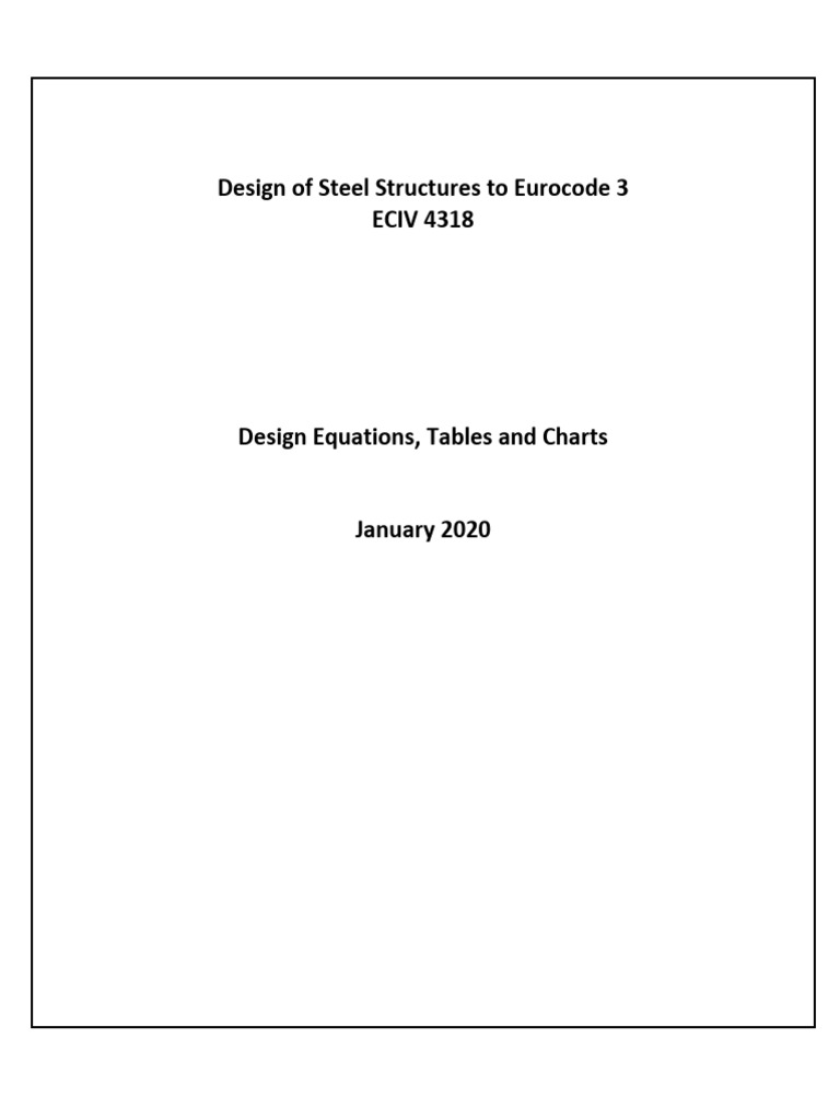 Design Equations Sheets | PDF