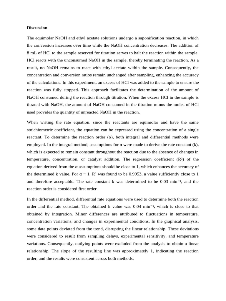 Discussion Conclusion | PDF | Reaction Rate | Activation Energy