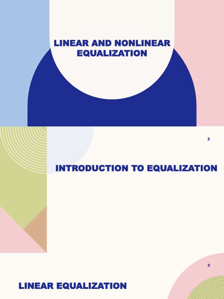Linear vs Nonlinear Equalization Explained | PDF