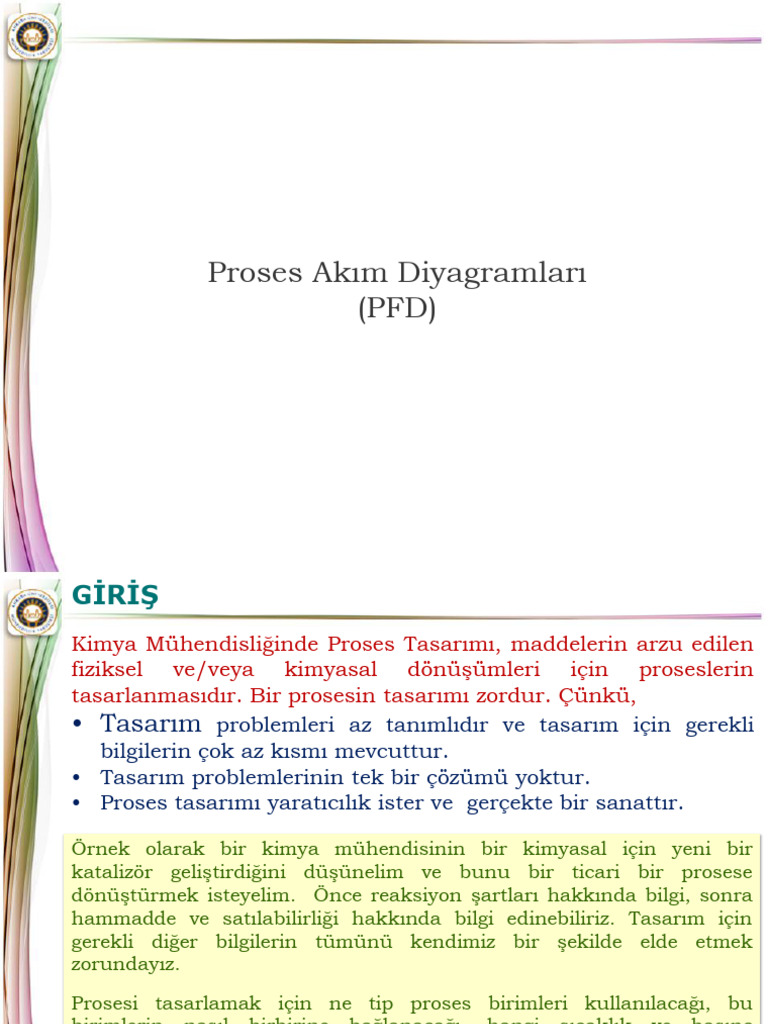 Bölüm Ank Üniv Açık Erişim Ders 2 - Proses Akım Diyagramları 1 - PFD | PDF