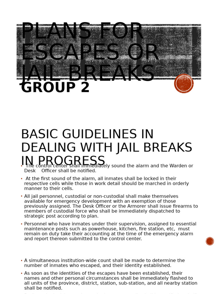 Jail Break Response Protocols Guide | PDF | Prison