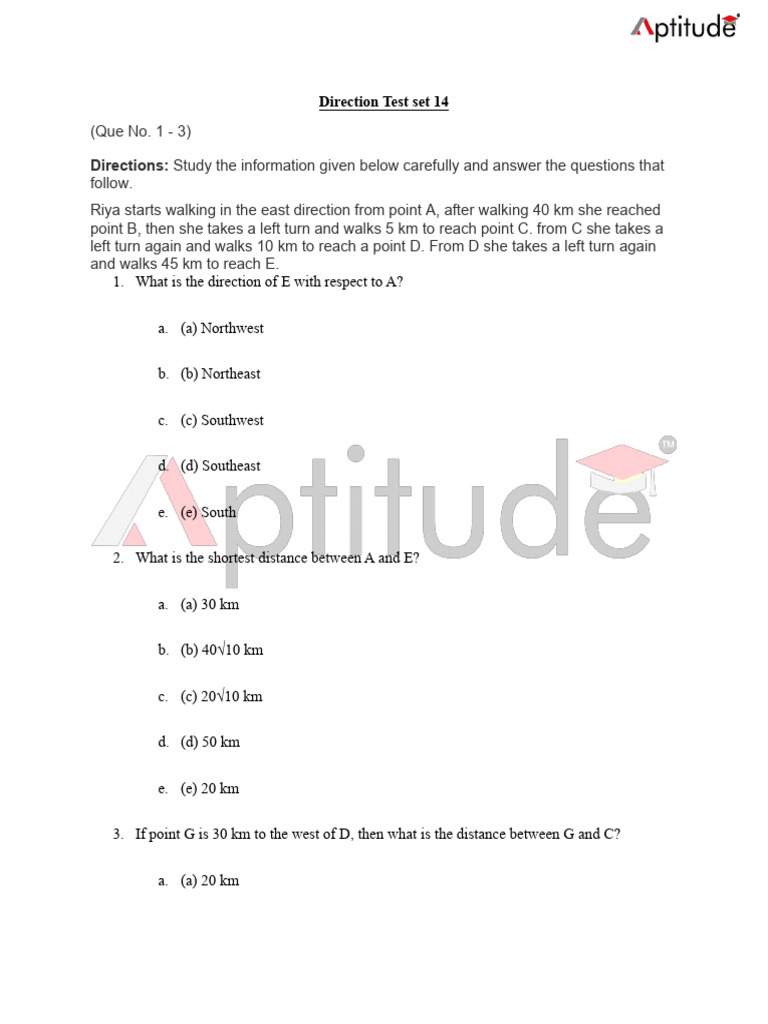 Direction Test Set 14 | PDF | Chess | Chess Theory
