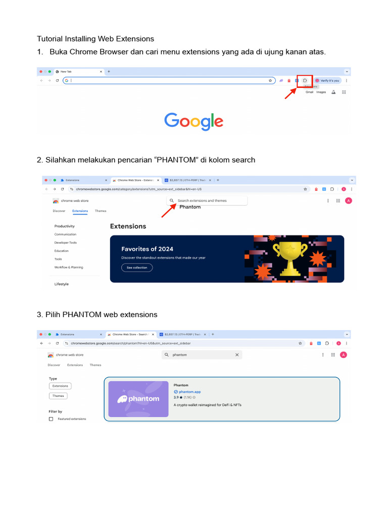 Install Phantom Web Extensions | PDF