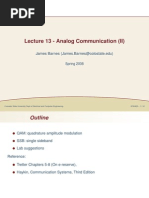 Lecture 13 - Analog Communication (II) : James Barnes (James - Barnes@colostate - Edu)