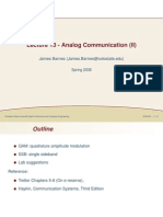 Lecture 13 - Analog Communication (II) : James Barnes (James - Barnes@colostate - Edu)