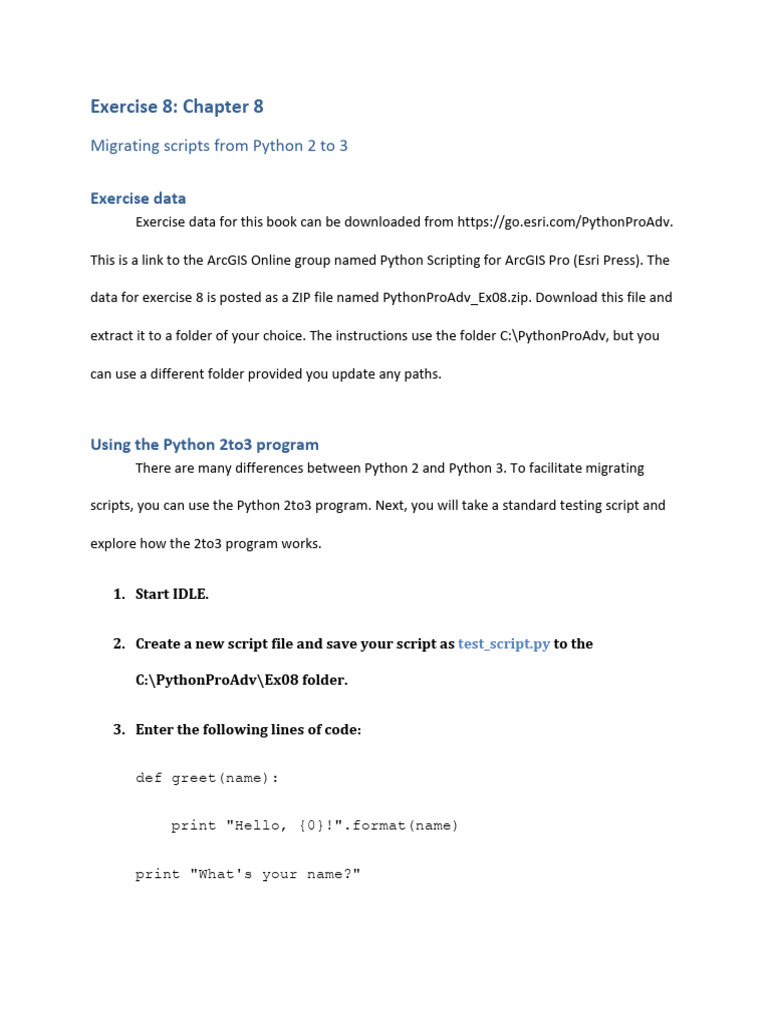 AdvancedPython_Ex08_Ch08 | PDF | Arc Gis | Python (Programming Language)