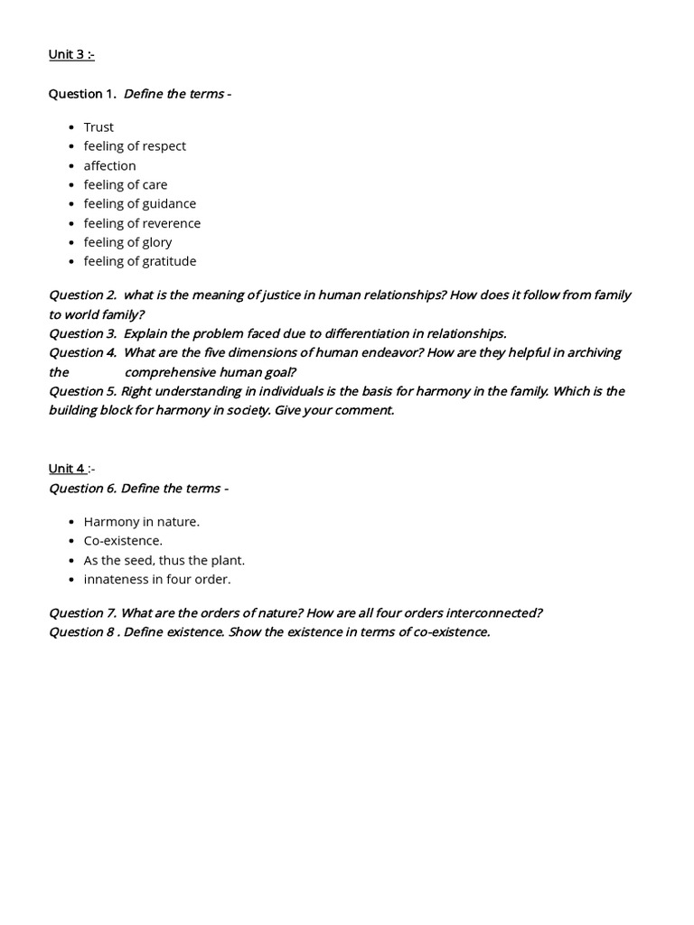 UHV Assignment | PDF