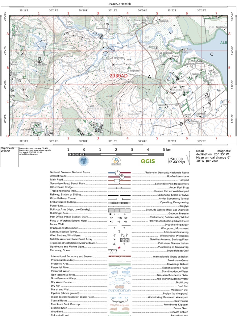 2930AD Howick (A4 Topo) | PDF