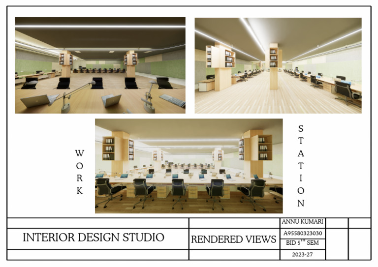 Interior Design Studio Rendered Views | PDF