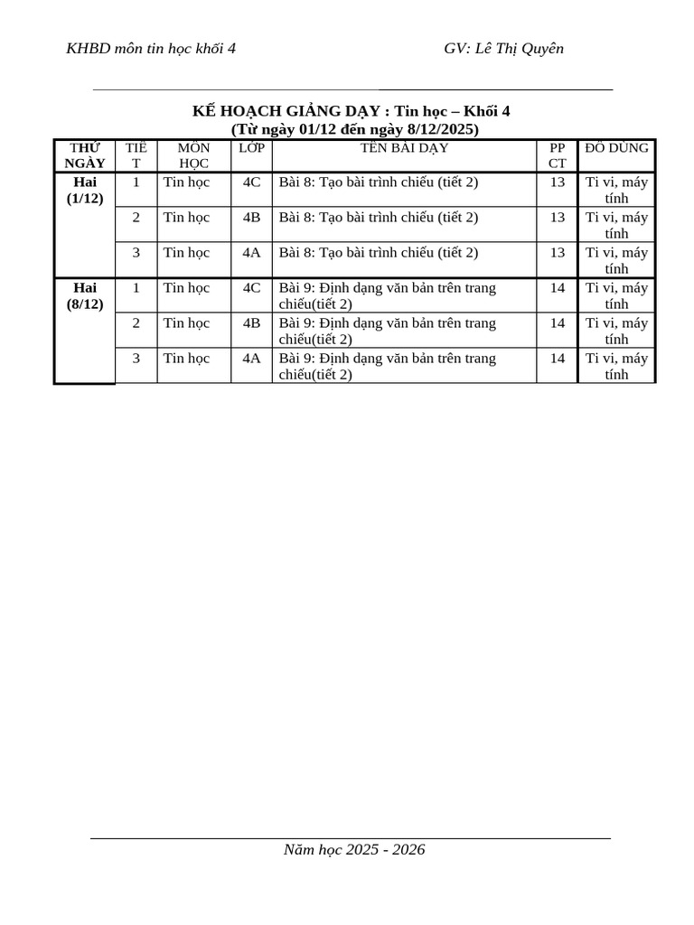 Tin 4 | PDF