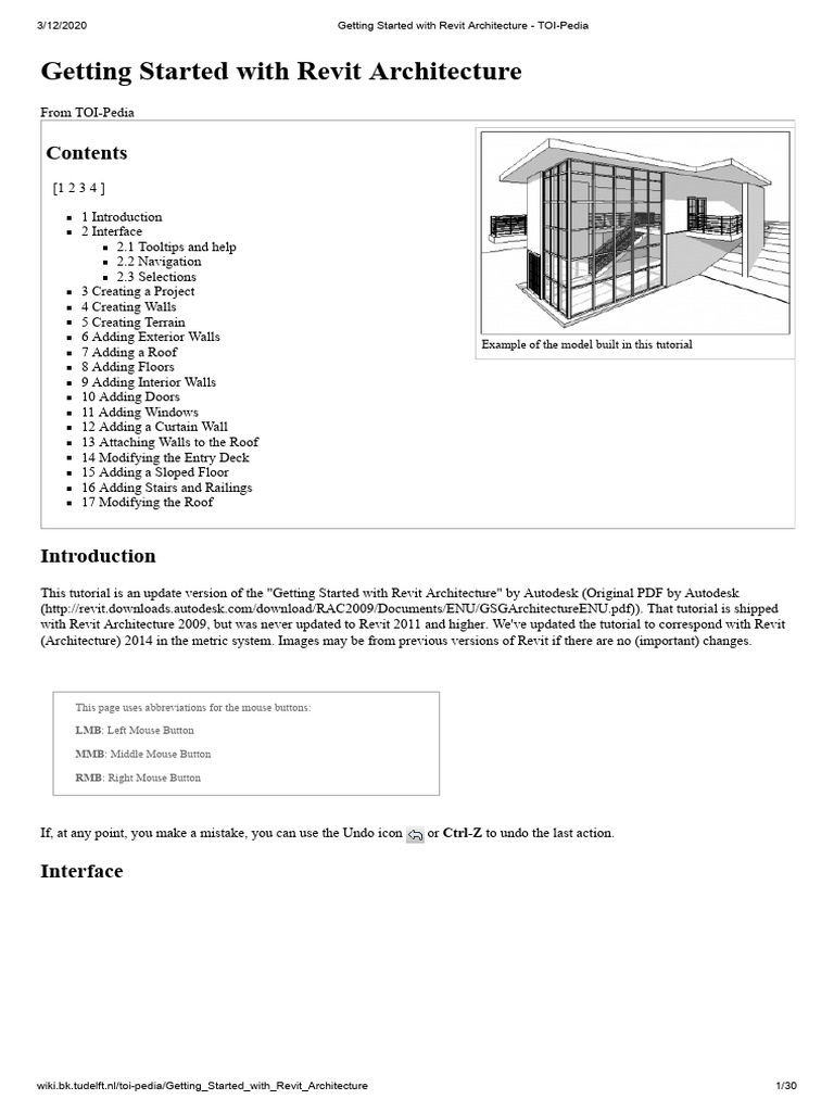 Revit Tutorial For 10 Weeks March 2021 | PDF | Autodesk Revit | Wall