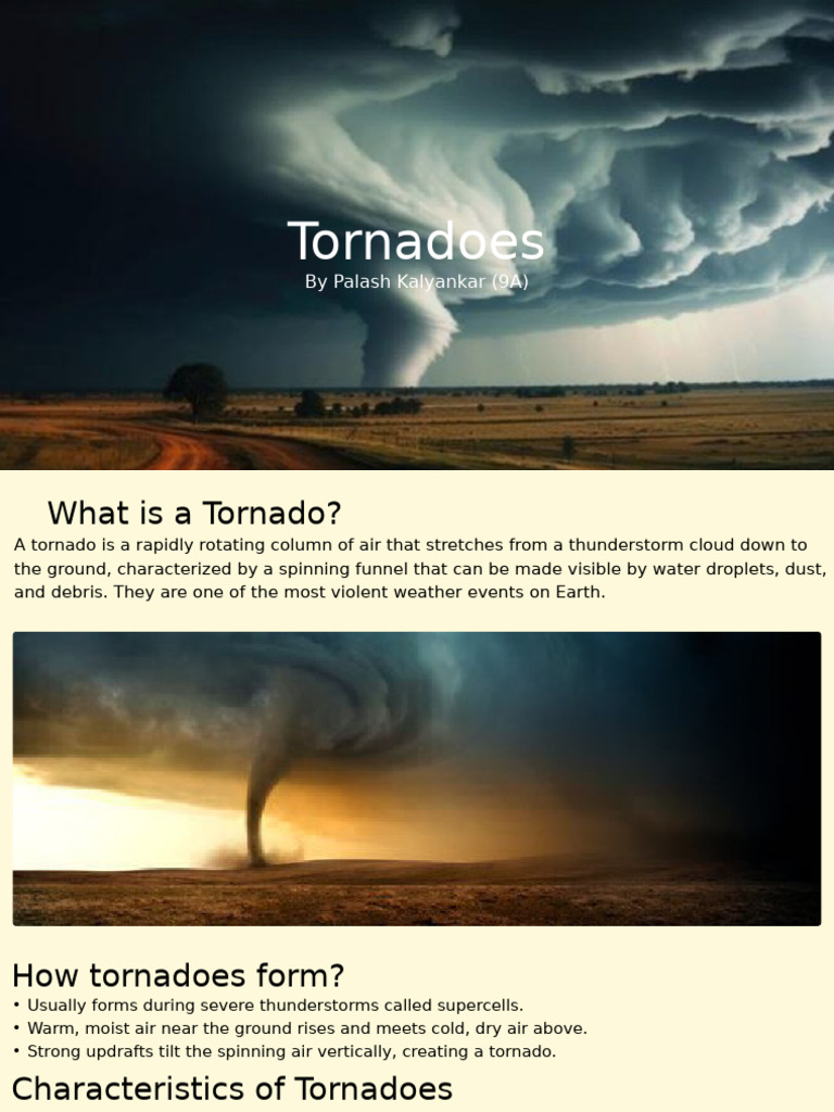Understanding Tornadoes: Formation and Impact | PDF