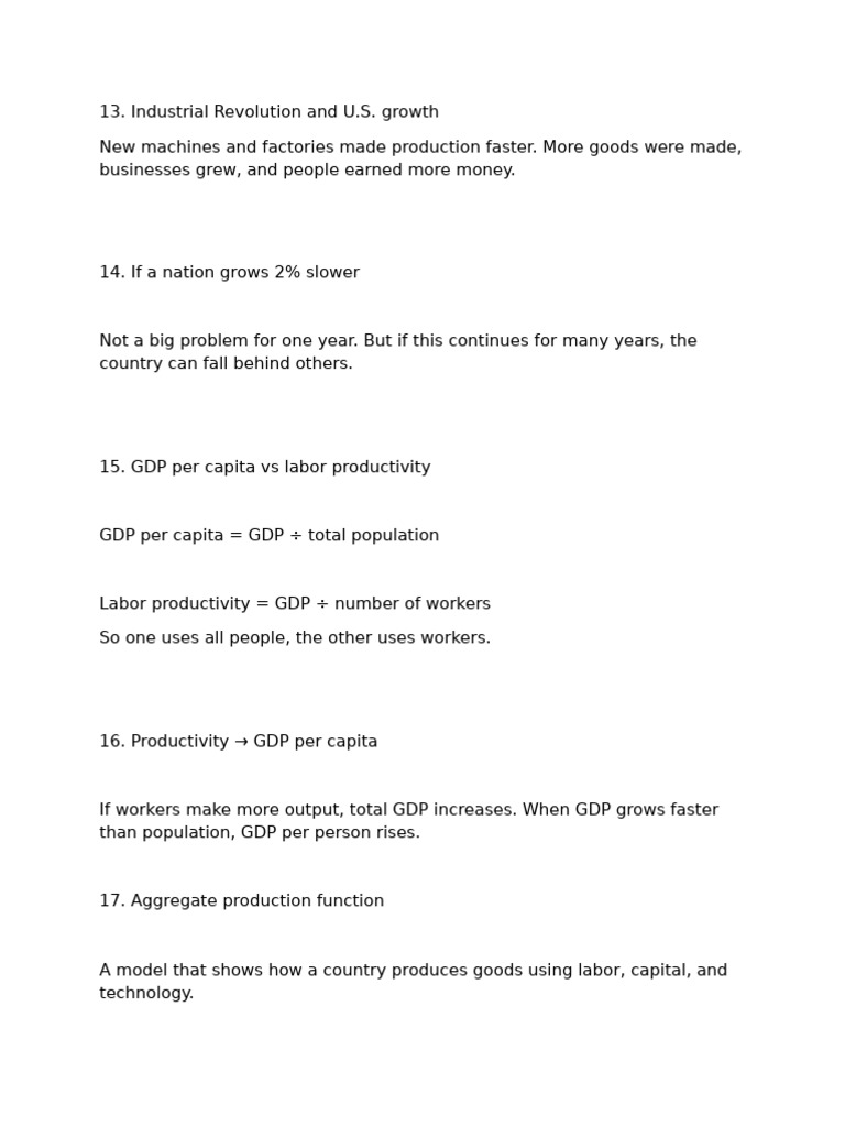 U.S. Economic Growth and Productivity Insights | PDF