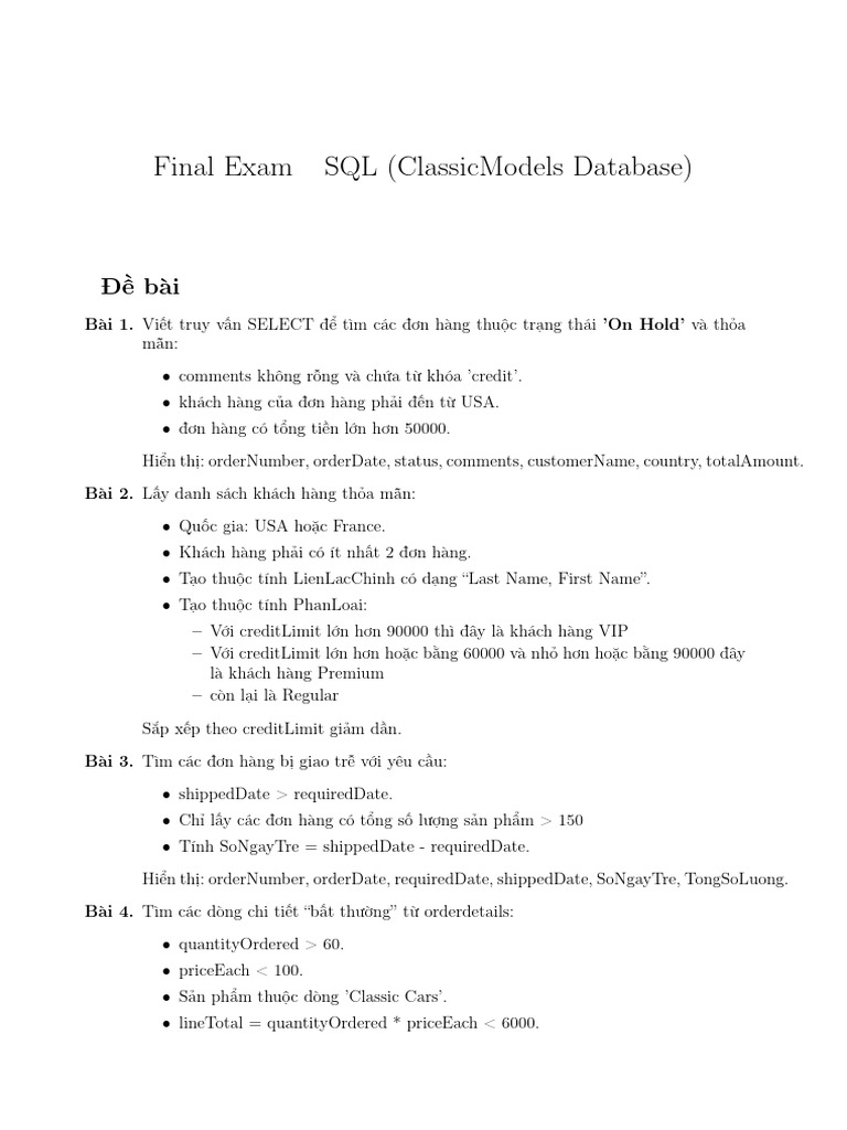 Final Exam | PDF