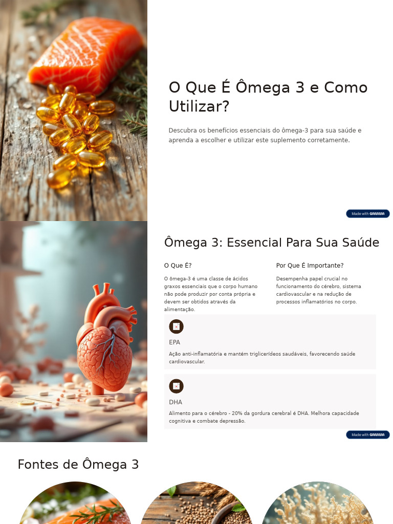 Benefícios e Uso do Ômega 3 | PDF | Ácido graxo ômega 3 | Vegetarianismo