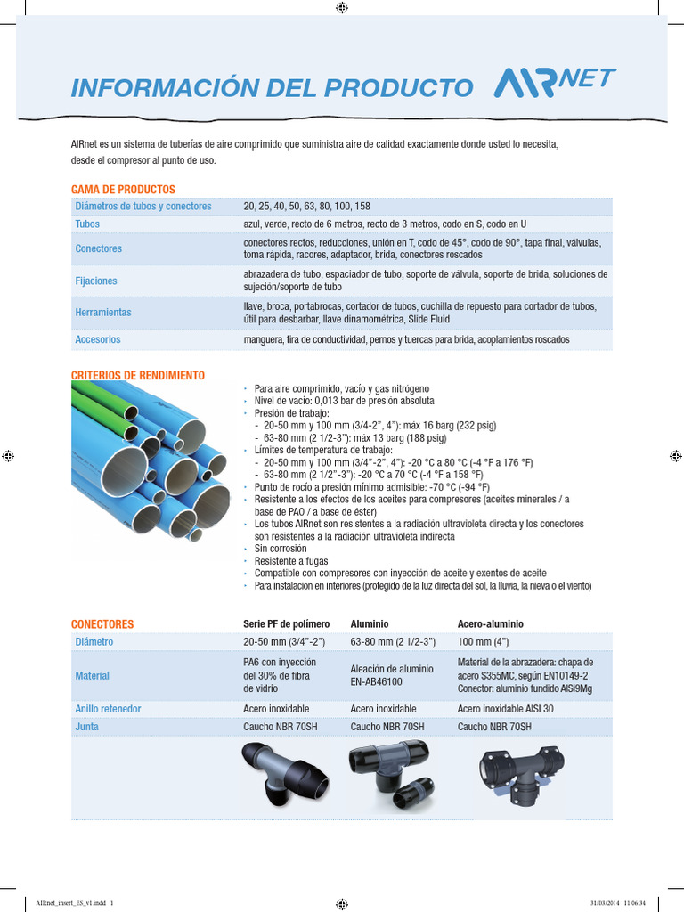 AIRnet Product Information Insert ES | PDF | Acero | Conector eléctrico