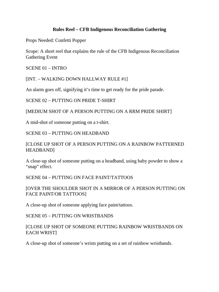 Rules Reel | PDF