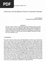 Download Verbal Irony and the Maxims of Grices Cooperativ Principles by Jun Yang SN96297272 doc pdf