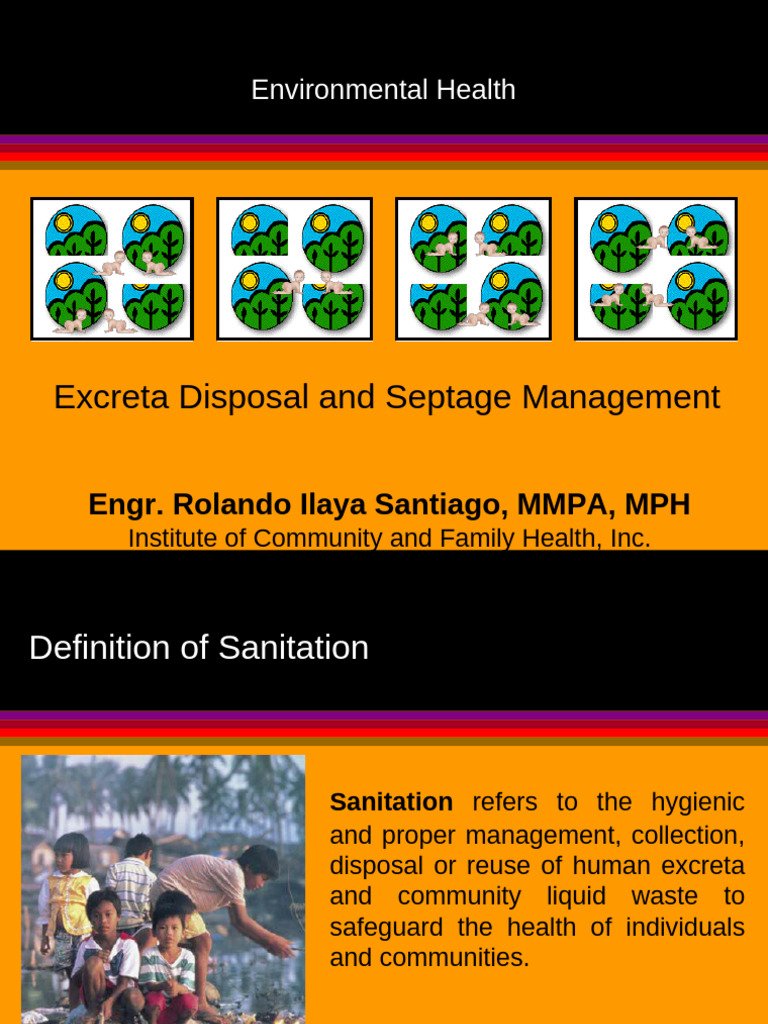 Sanitation and Excreta Management Guide | PDF | Sewage Treatment ...