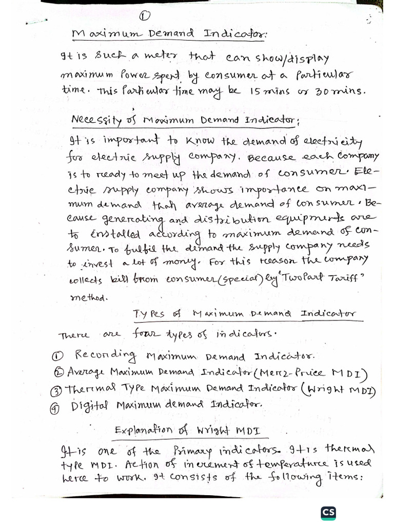 Maximum Demand Induction & Loading Effect | PDF