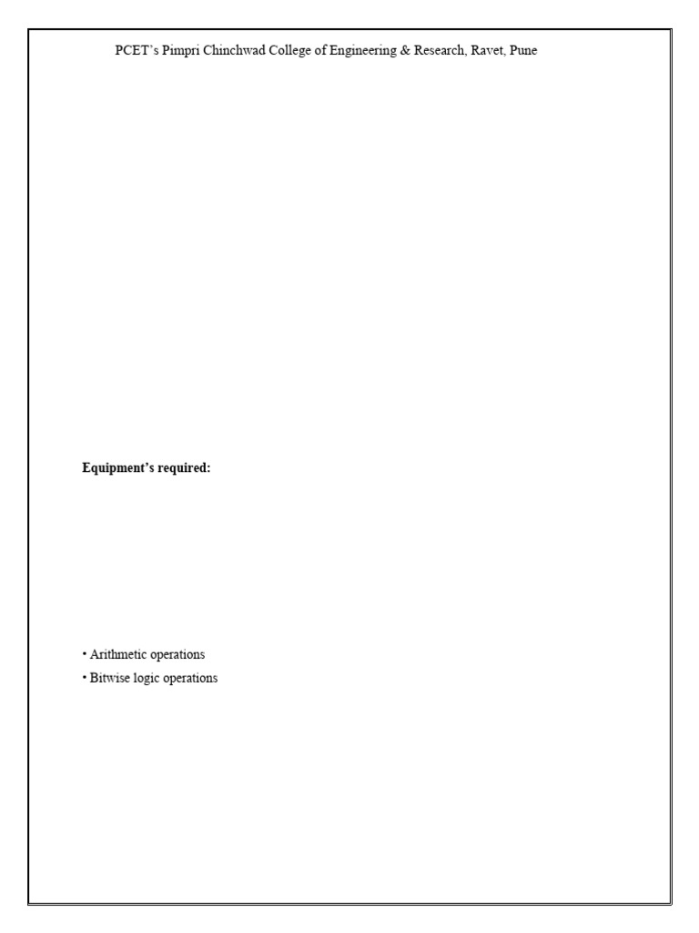 VHDL Code for 4 Bit ALU Design | PDF