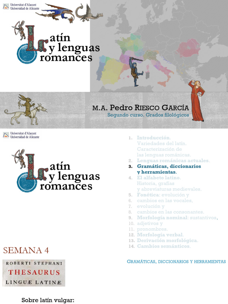 Variedades y evolución del latín y lenguas románicas | PDF | Alfabeto ...