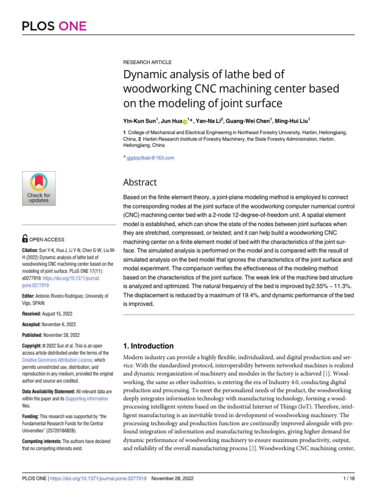 Dynamic Analysis of CNC Lathe Bed | PDF | Finite Element Method | Machines