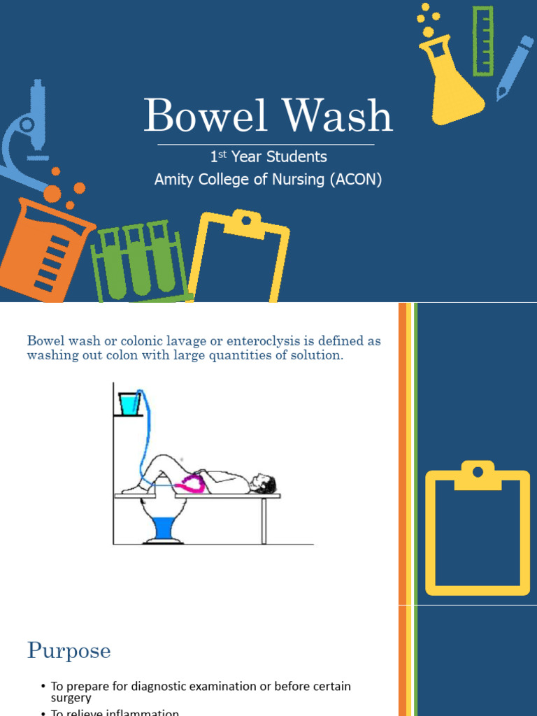 Bowel Wash Procedure for Nursing Students | PDF | Rectum | Digestive System