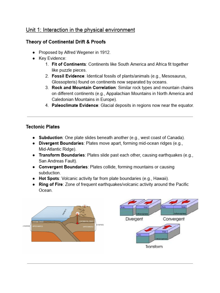Continental Drift and Canada's Geography | PDF | Plate Tectonics | Rock ...