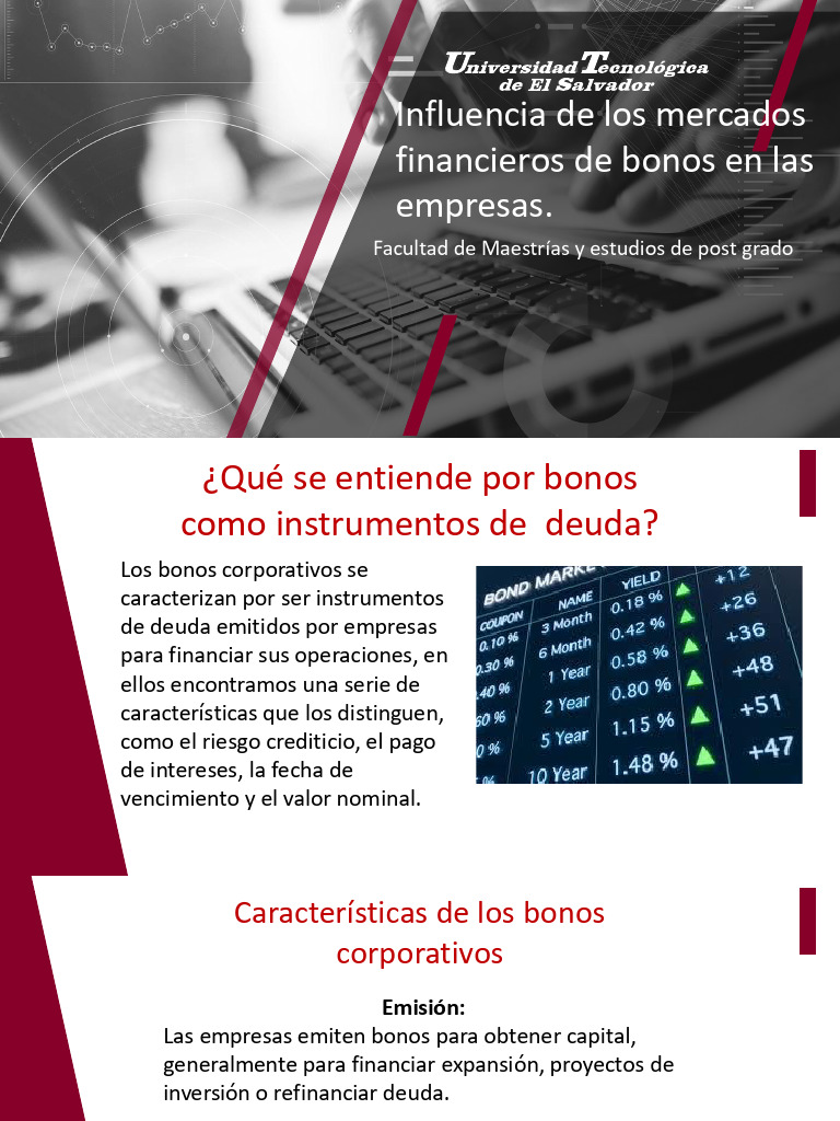 Influencia de Los Mercados Financieros de Bonos en Las Empresas | PDF ...