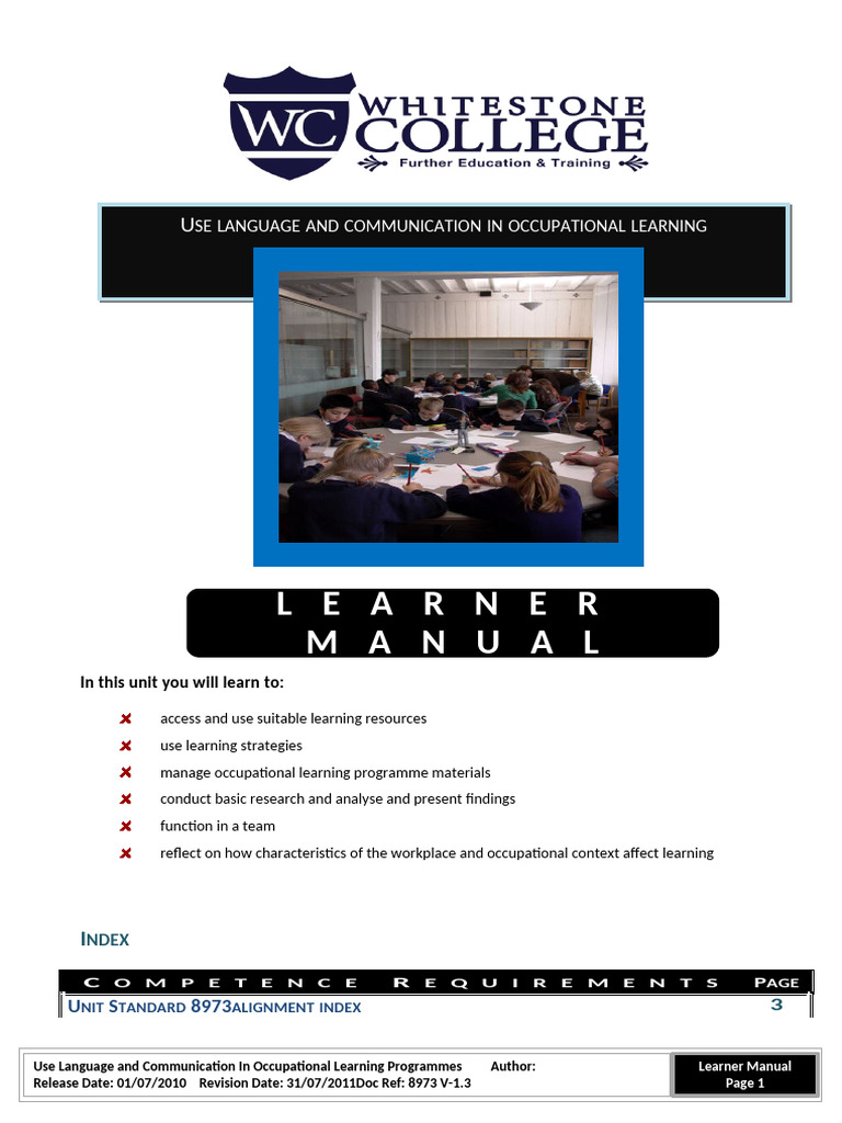 Language and Communication in Learning | PDF | Learning | Knowledge