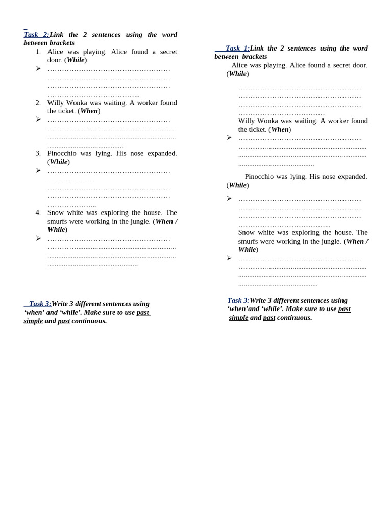 Linking Sentences with 