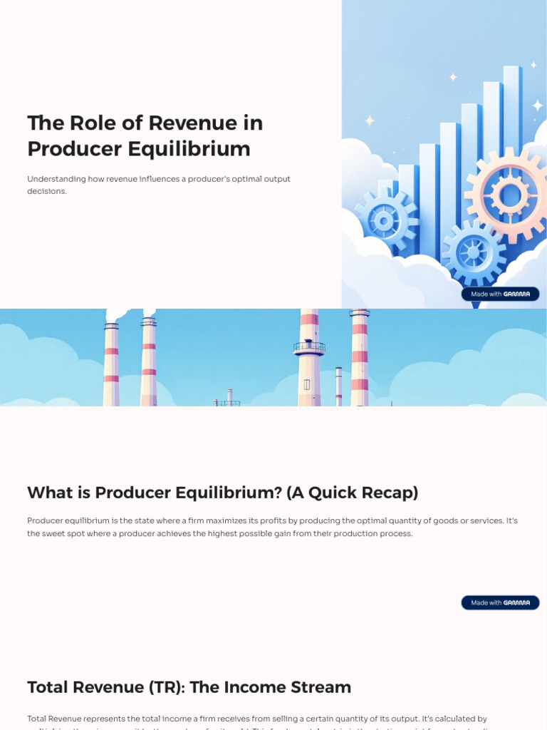 The Role of Revenue in Producer Equilibrium | PDF | Profit (Economics ...