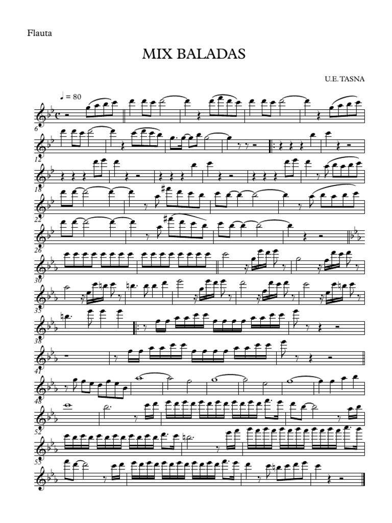 Mix de Baladas pour Instruments à Vent | PDF | Ouverture (échecs) | Échecs