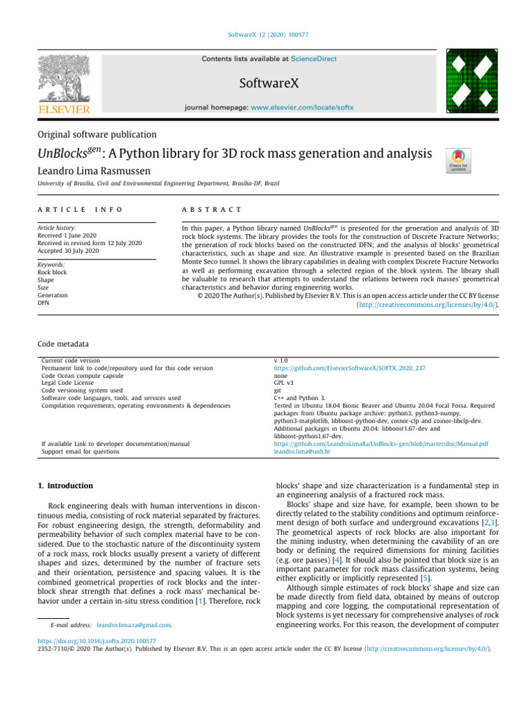 UnBlocksgen: Python Library for 3D Rock Analysis | PDF | Rock (Geology ...