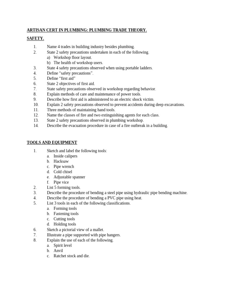 Plumbing Safety and Techniques Guide | PDF | Water Heating | Welding