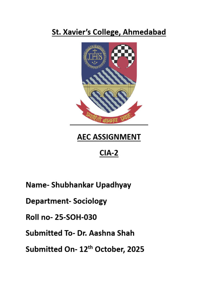 25-SOH-030, Shubhankar Upadhyay. AEC Assignment | PDF