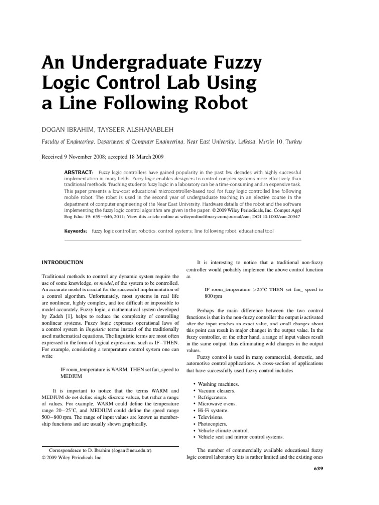 Fuzzy Logic Control Lab with Robots | PDF | Fuzzy Logic | Computer Science